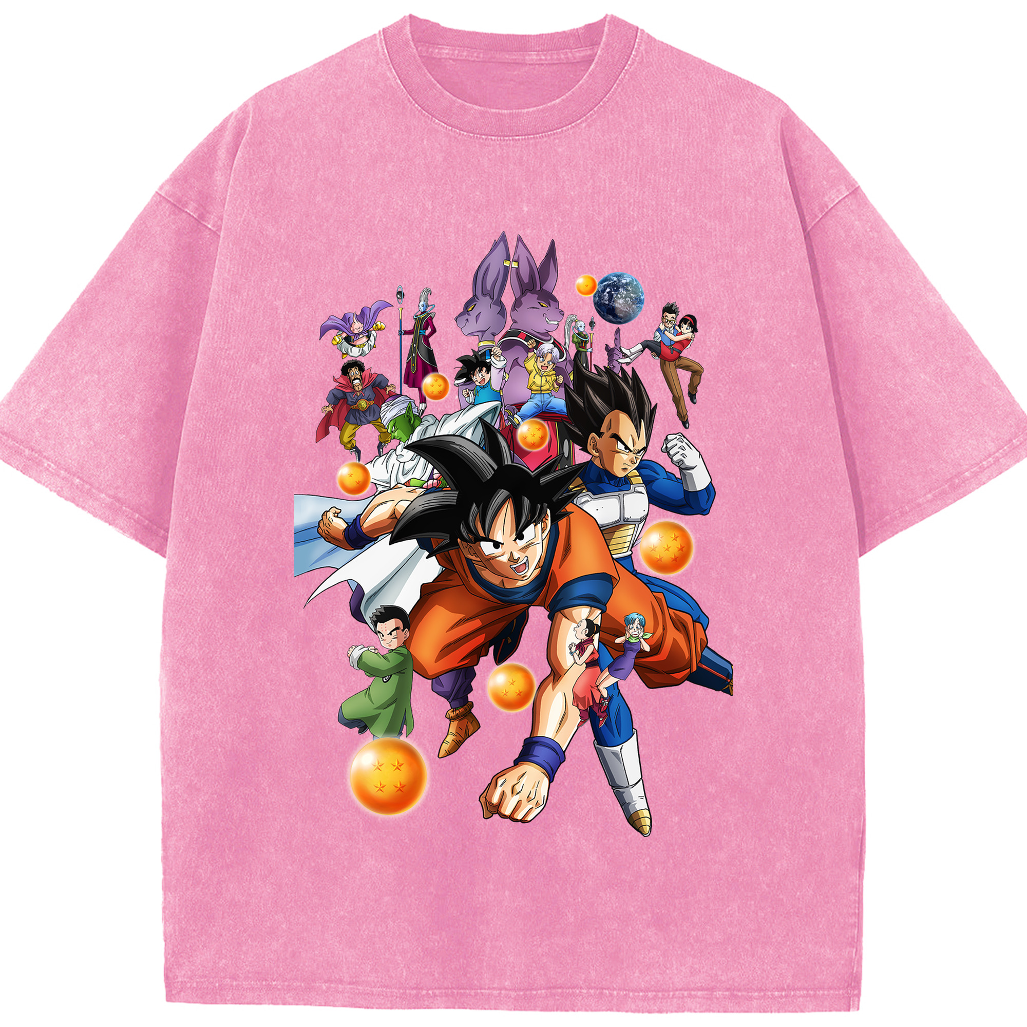 （画像用） ドラゴンボール DRAGON BALL 綿100% ヴィンテージ風 半袖Tシャツ（フロントプリント）